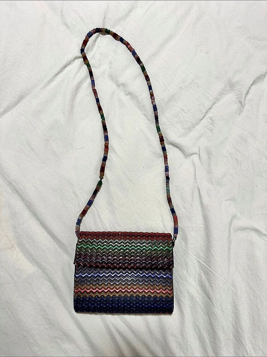 Missoni Handbags - MISSONI Multicolor & Black Geometric Crossbody Bag